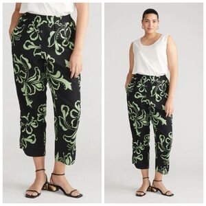 Universal Standard NEW Cooling Stretch Cupro Wide Leg Pant Capoterra Hibiscus